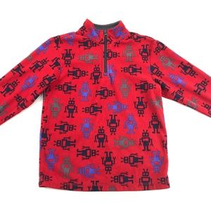Hanna Andersson Boys Red Robot Print Fleece 8